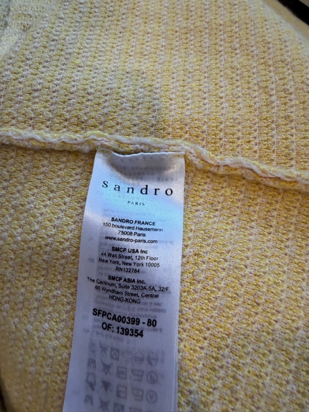 Sandro Yellow Textured Mini Shift Dress - Picture 13 of 13